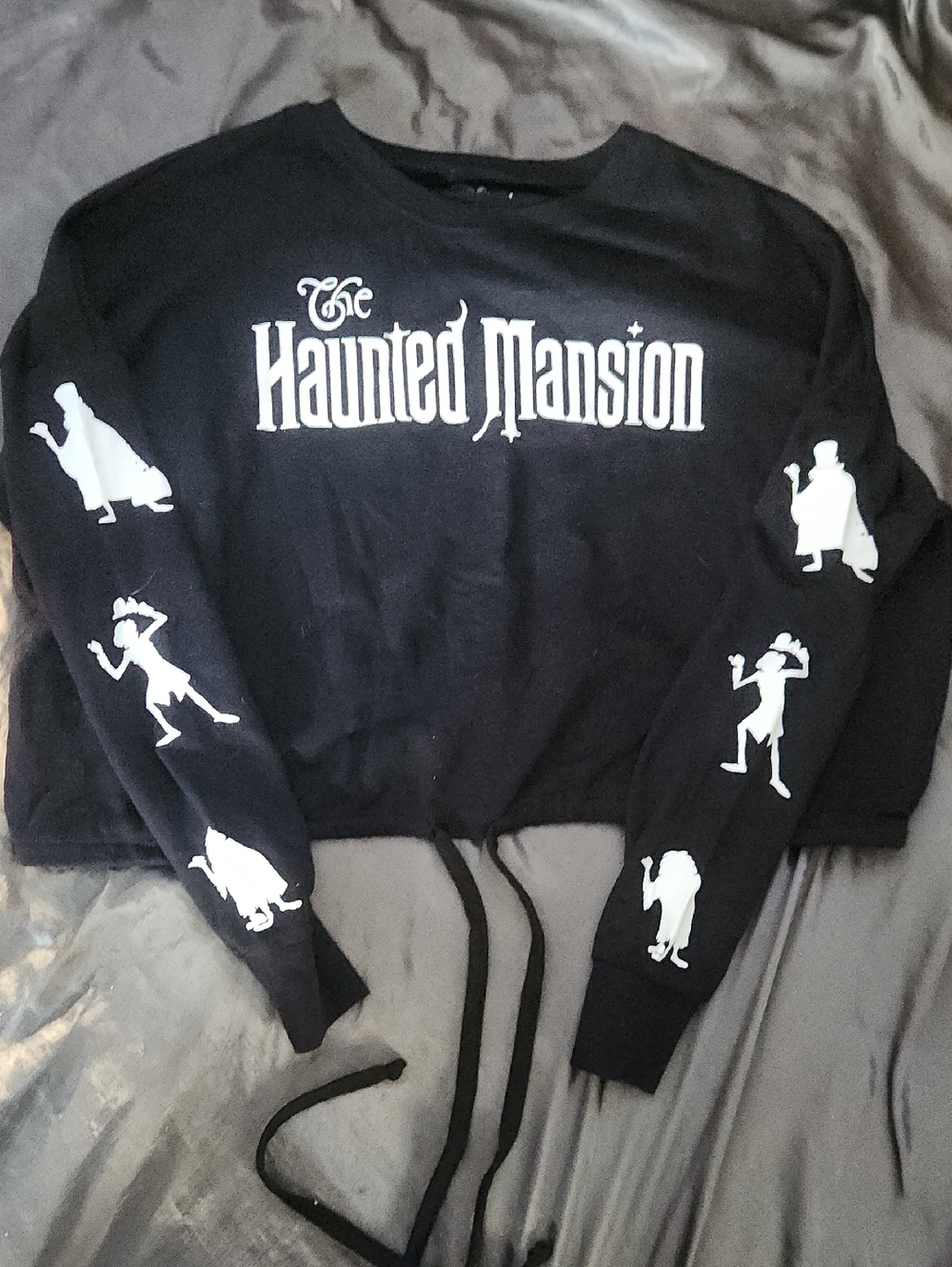 Disney The Haunted Mansion GLOW IN THE DARK Cropped Long Sleeve